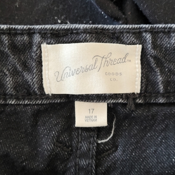 Universal Thread Black Denim Split Front Midi Skirt Size 17/XXL - Picture 5 of 6